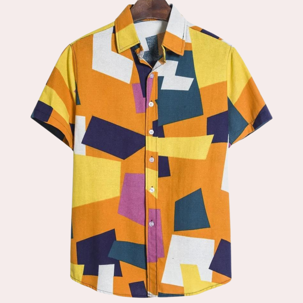 Manfred - Herenoverhemd met elegante geometrische print