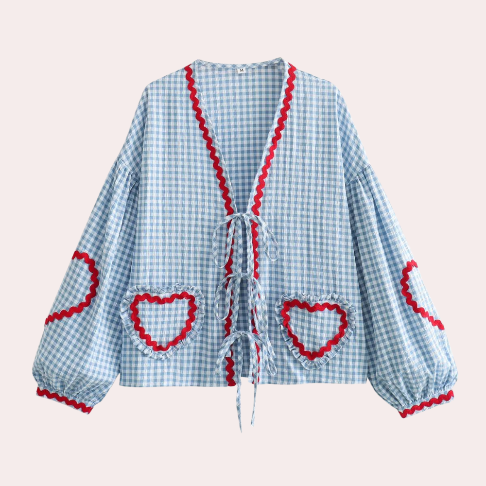 Seraphine - Modieuze Dames Top met Hart-Applicatie