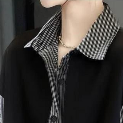 Eilidh - Stylish striped long sleeve shirt for her