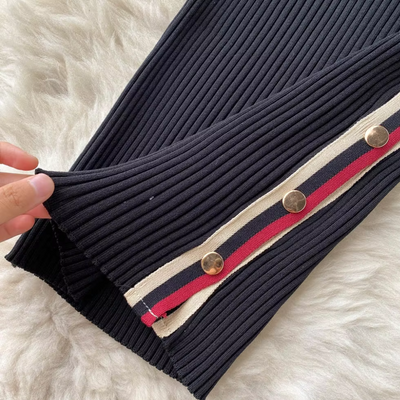 Eluned - Trendy gebreide jurk met koude schouders voor dames