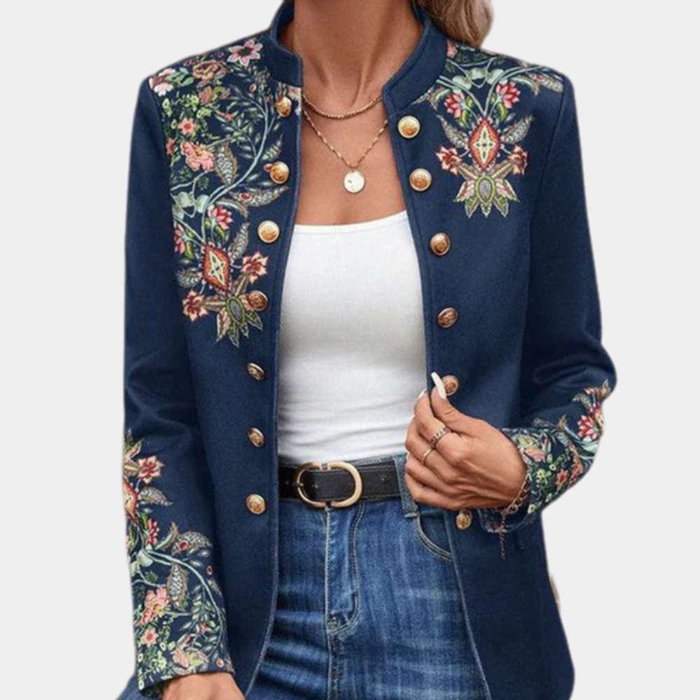 Iona - Vrouwelijke blazer met bloemenprint