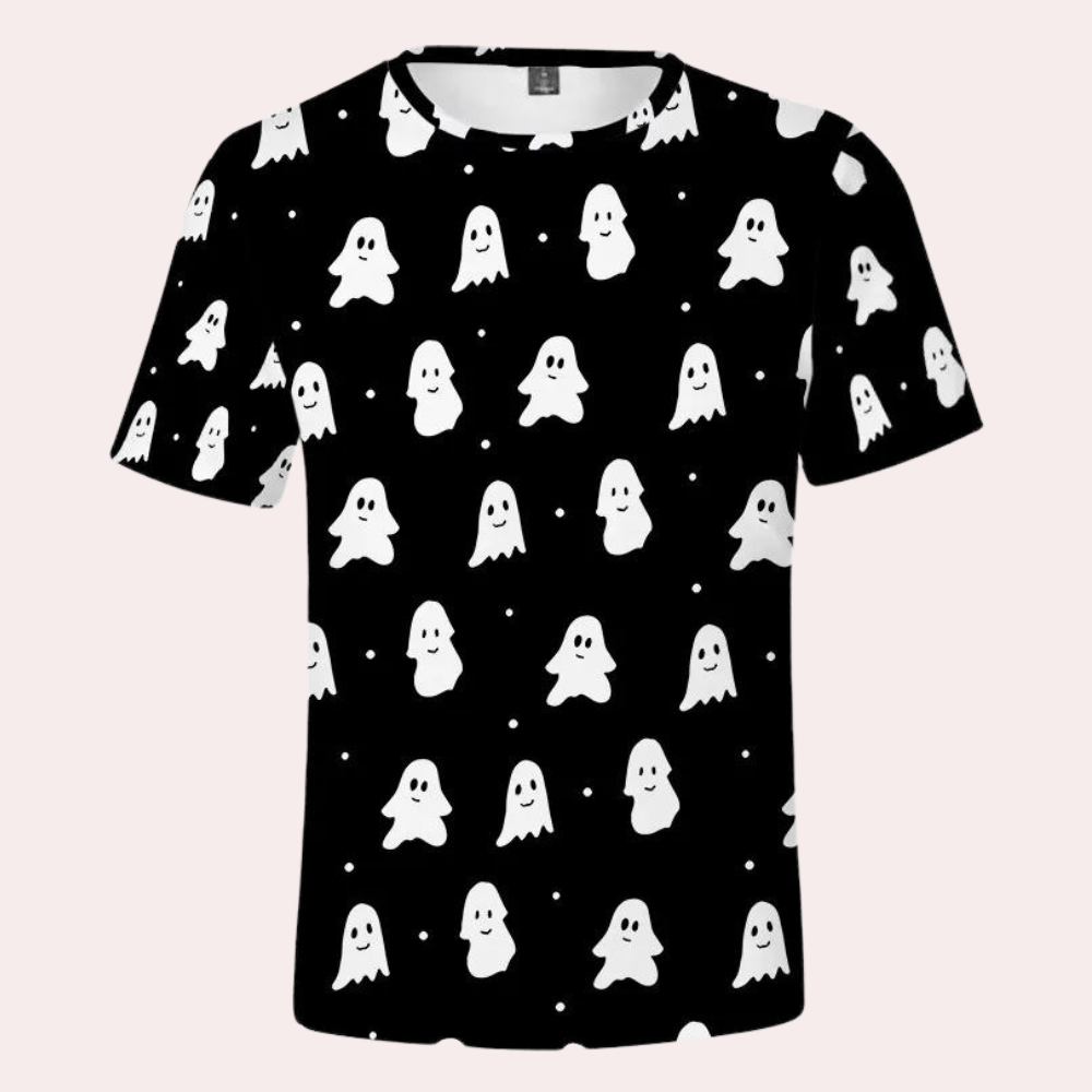 Radek - Stoer herenshirt met halloween spookmotief