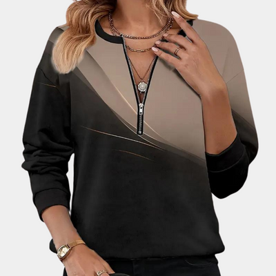 Galina - Trendy women's shirt with zipper