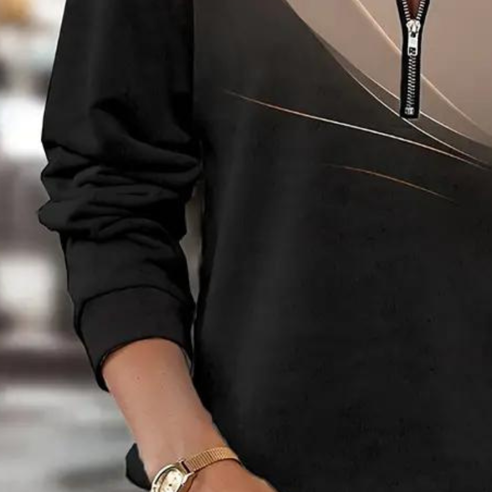 Galina - Trendy women's shirt with zipper