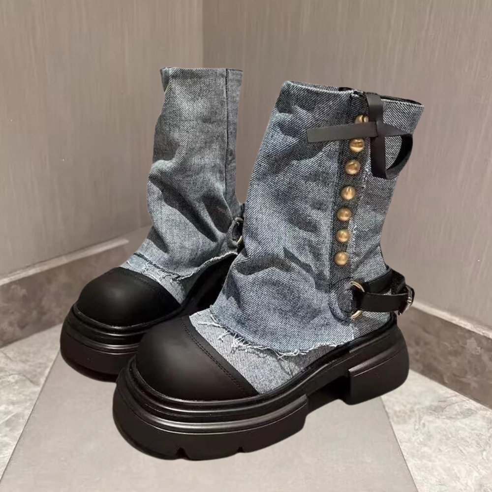 KEONA - Stylish Denim Boots for Women