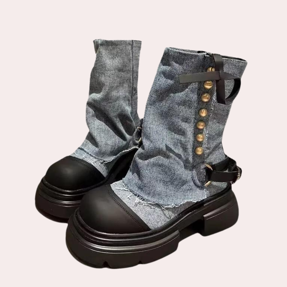 KEONA - Stylish Denim Boots for Women