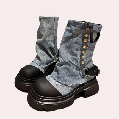KEONA - Stylish Denim Boots for Women