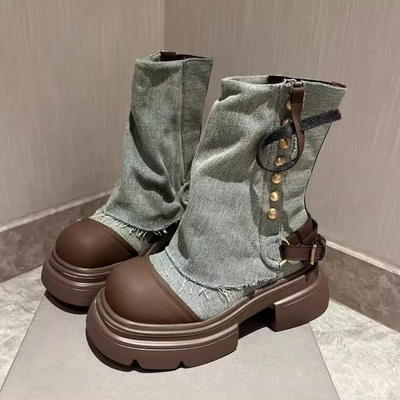 KEONA - Stylish Denim Boots for Women