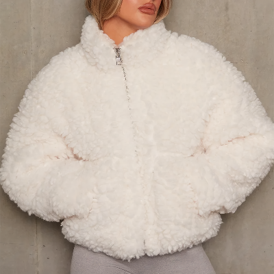 Elinore - Chic Fuzzy Coat for Women 