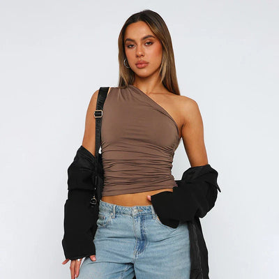 Danique - One-Shoulder Tanktop met Blote Rug