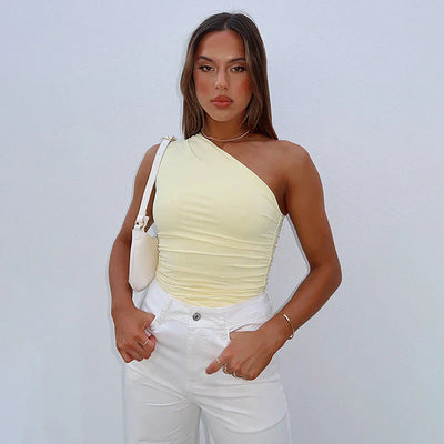 Danique - One-Shoulder Tanktop met Blote Rug