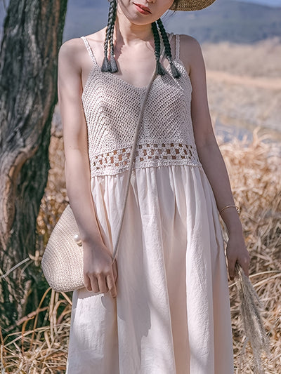 Camilla | Bohemian Lange Jurk met Vrouwelijke Details