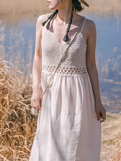 Camilla | Bohemian Lange Jurk met Vrouwelijke Details