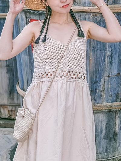 Camilla | Bohemian Lange Jurk met Vrouwelijke Details