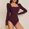 Candace | Elegante Body met Lange Mouwen en Puff Schouders