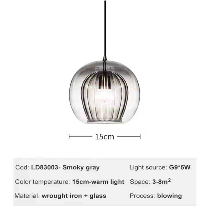 Pandra - Painted Glass LED Pendant Lamp