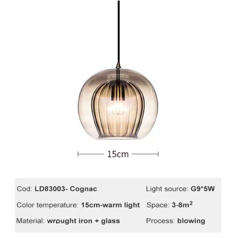 Pandra - Painted Glass LED Pendant Lamp