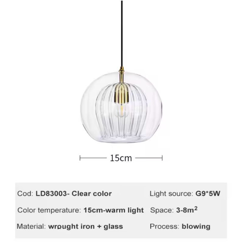 Pandra - Painted Glass LED Pendant Lamp