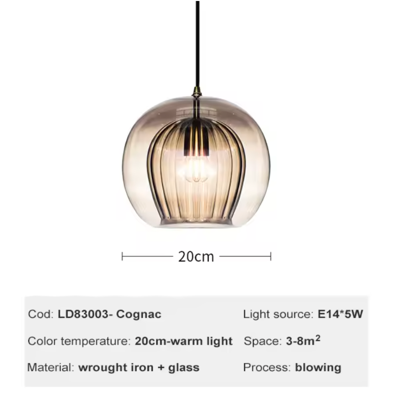 Pandra - Painted Glass LED Pendant Lamp