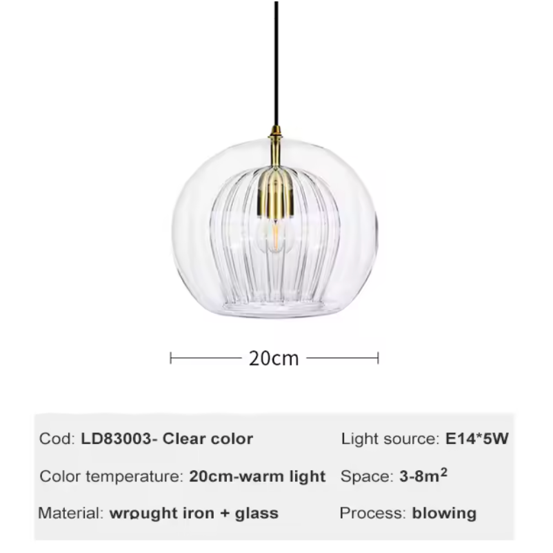 Pandra - Painted Glass LED Pendant Lamp