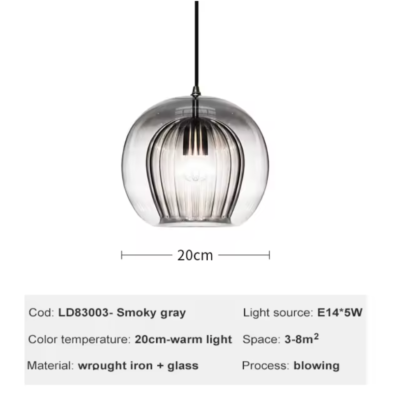 Pandra - Painted Glass LED Pendant Lamp