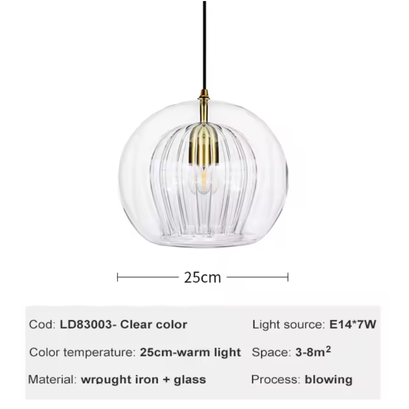 Pandra - Painted Glass LED Pendant Lamp