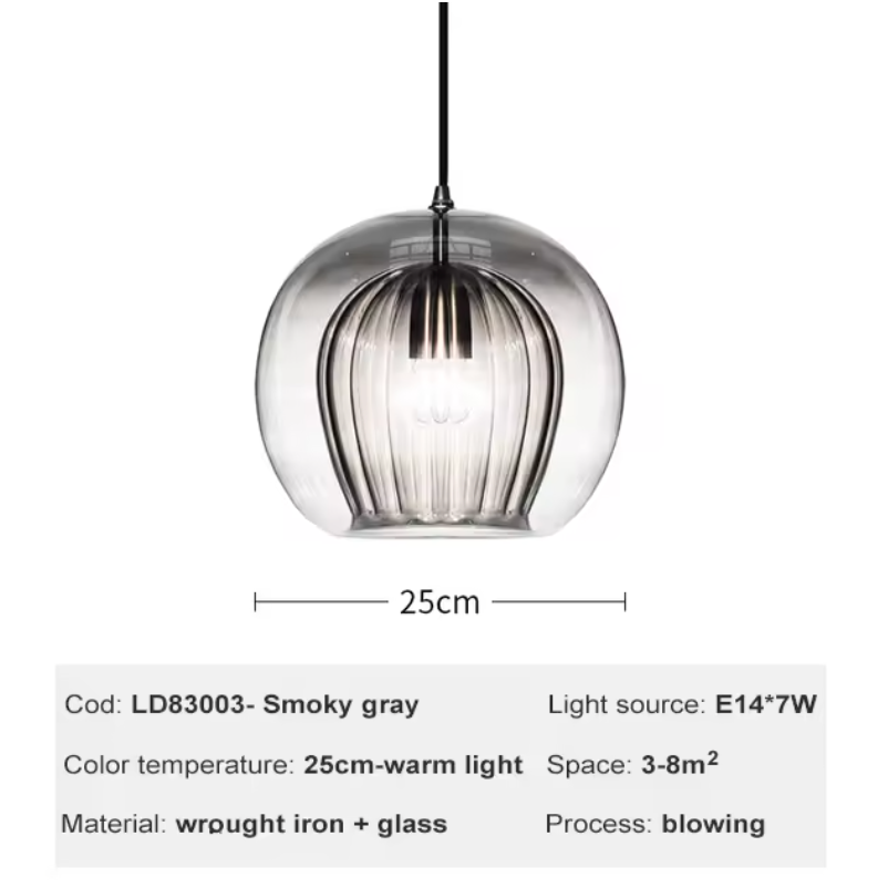 Pandra - Painted Glass LED Pendant Lamp