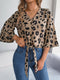 Cassidy | Dierlijke Print Blouse met Strik