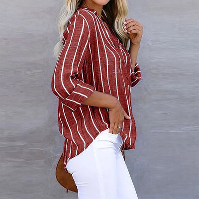 GLADES Blouse | Elegant Loose Striped Blouse 