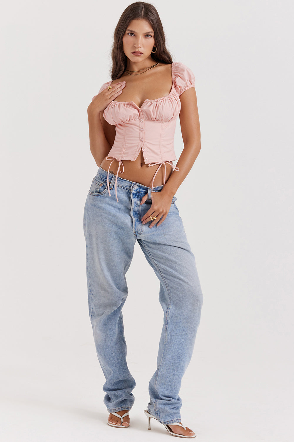 Isalie - Baby Pink Crop Top