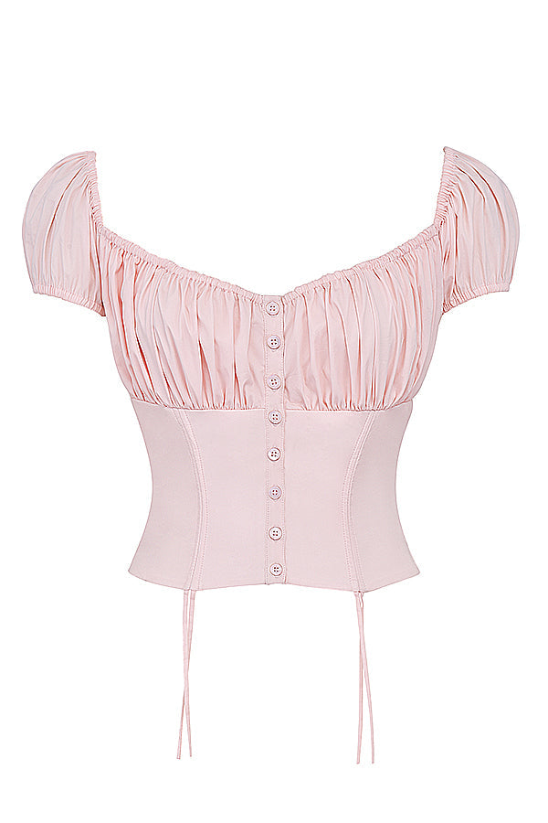 Isalie - Baby Pink Crop Top