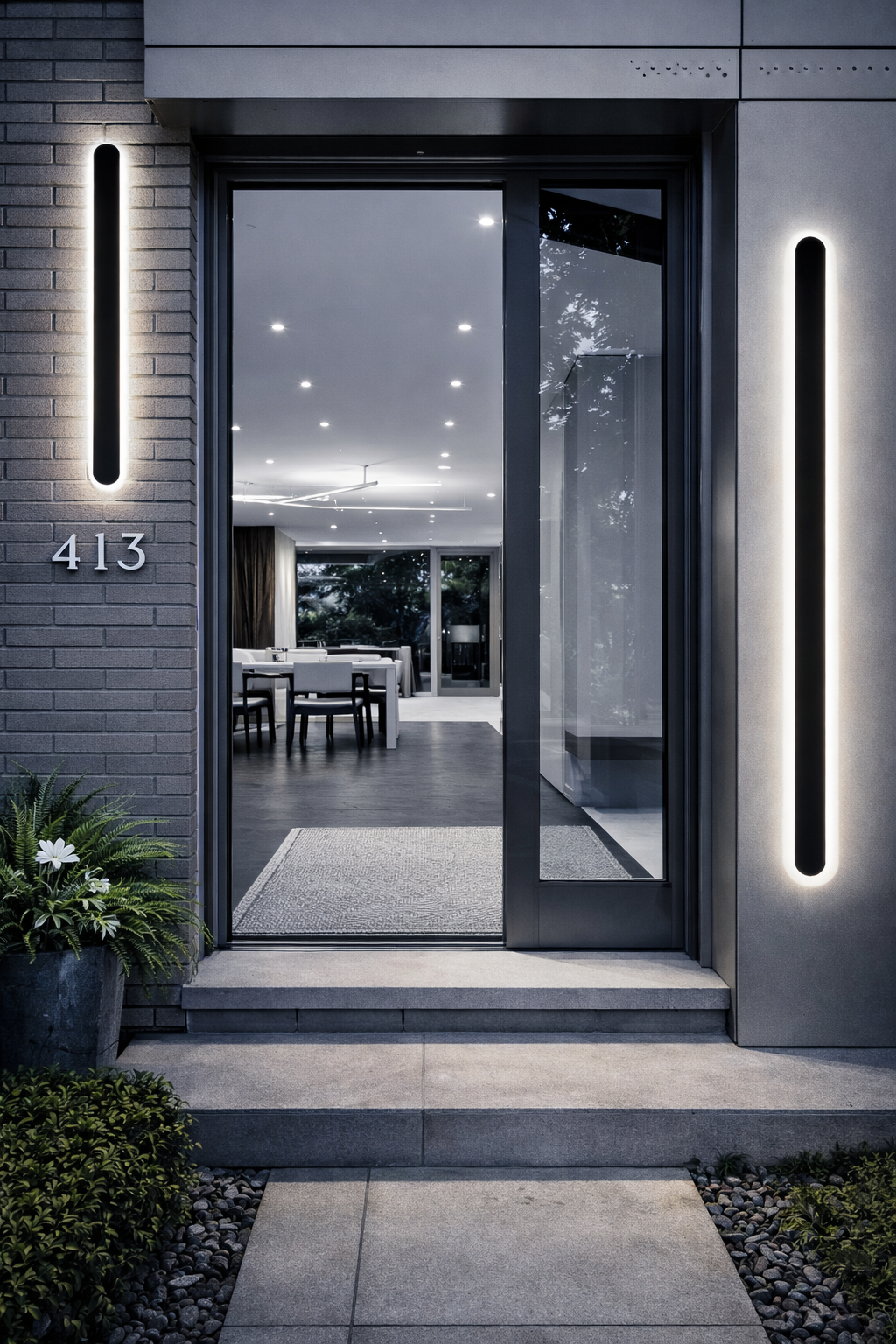 Emma - Outdoor LED Wall Light Waterproof IP65 Long Design