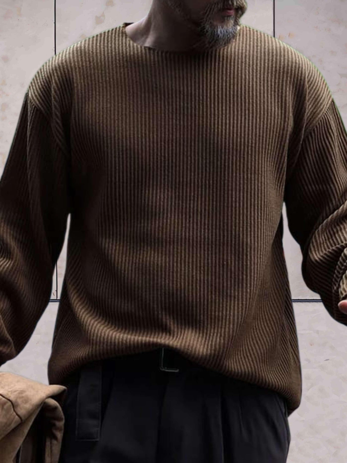 Jowan - Stylish Ribbed Sweater Men