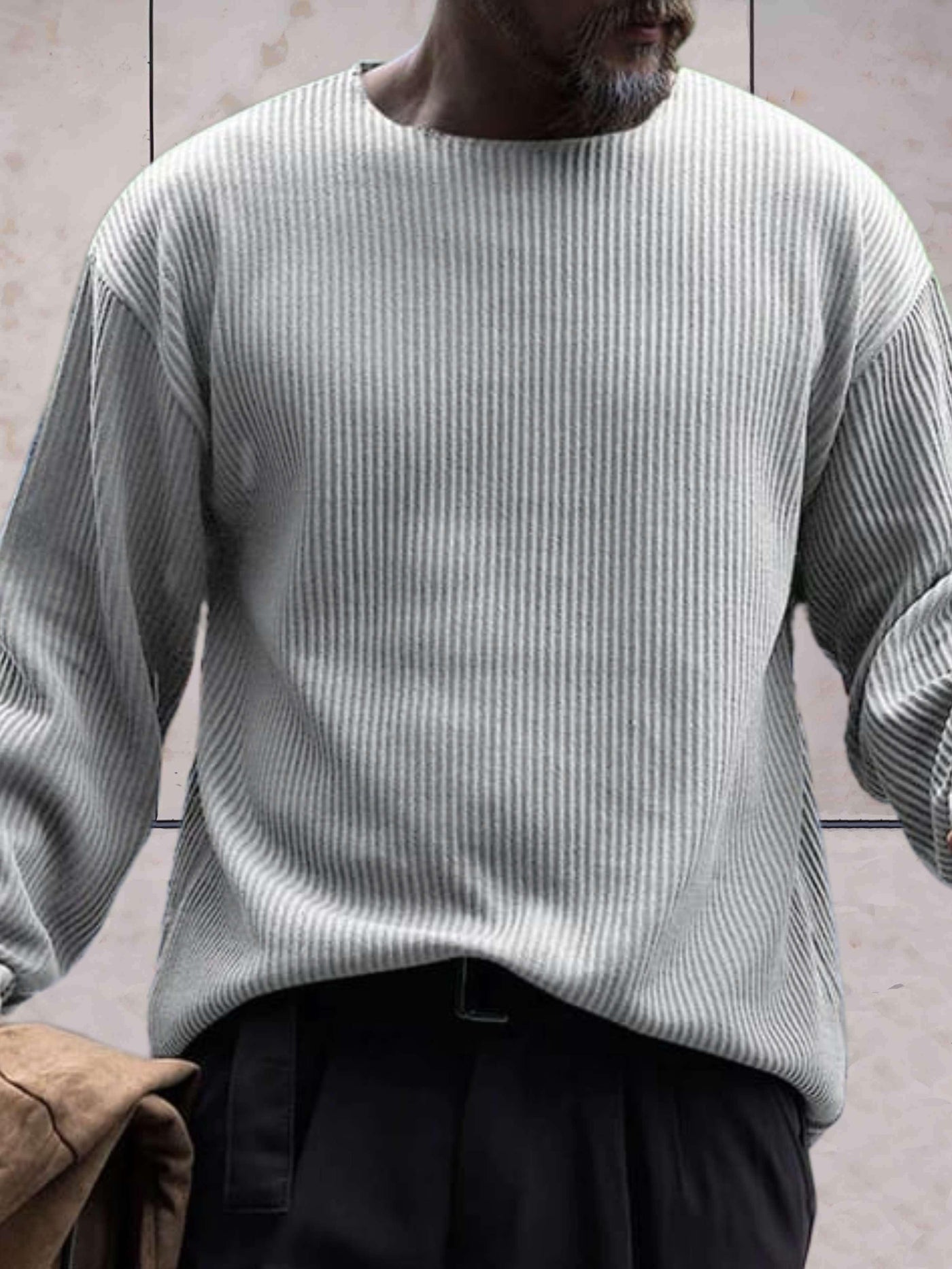 Jowan - Stylish Ribbed Sweater Men