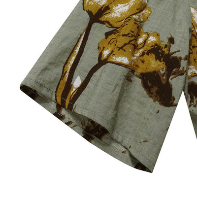 SASKIA - Lange jurk met vintage bloemenprint