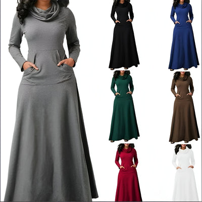 Lange Mouw Maxi Jurk Voor Herfst En Winter Voor Vrouwen | Ideaal voor de lente/zomer