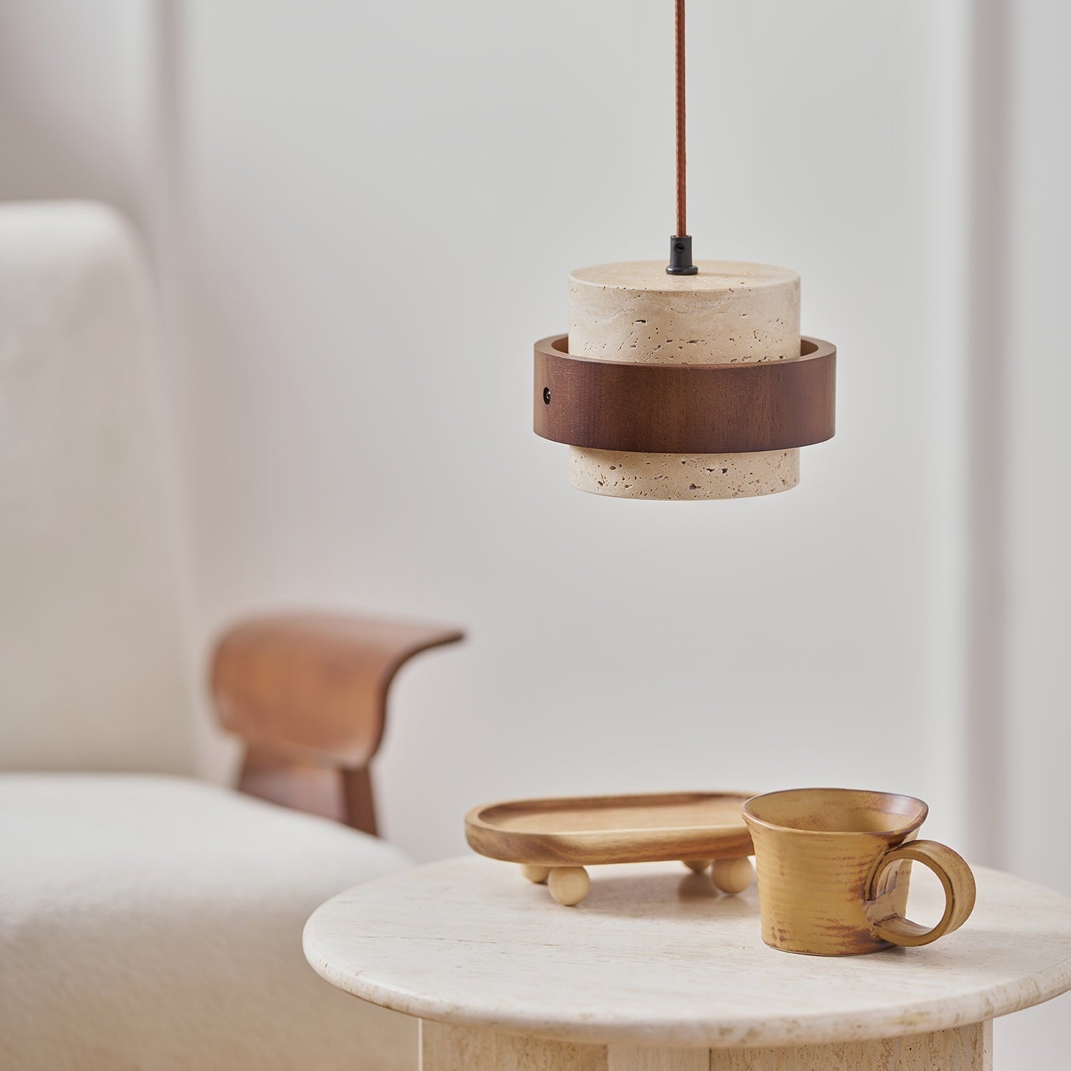 Aurelian – Travertine Pendant Light