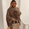 Colette | Oversized Trui met Hoge Kraag en Stijlvolle Details