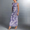 Colette | Mouwloze Maxi Bodycon Jurk met Artistieke Print