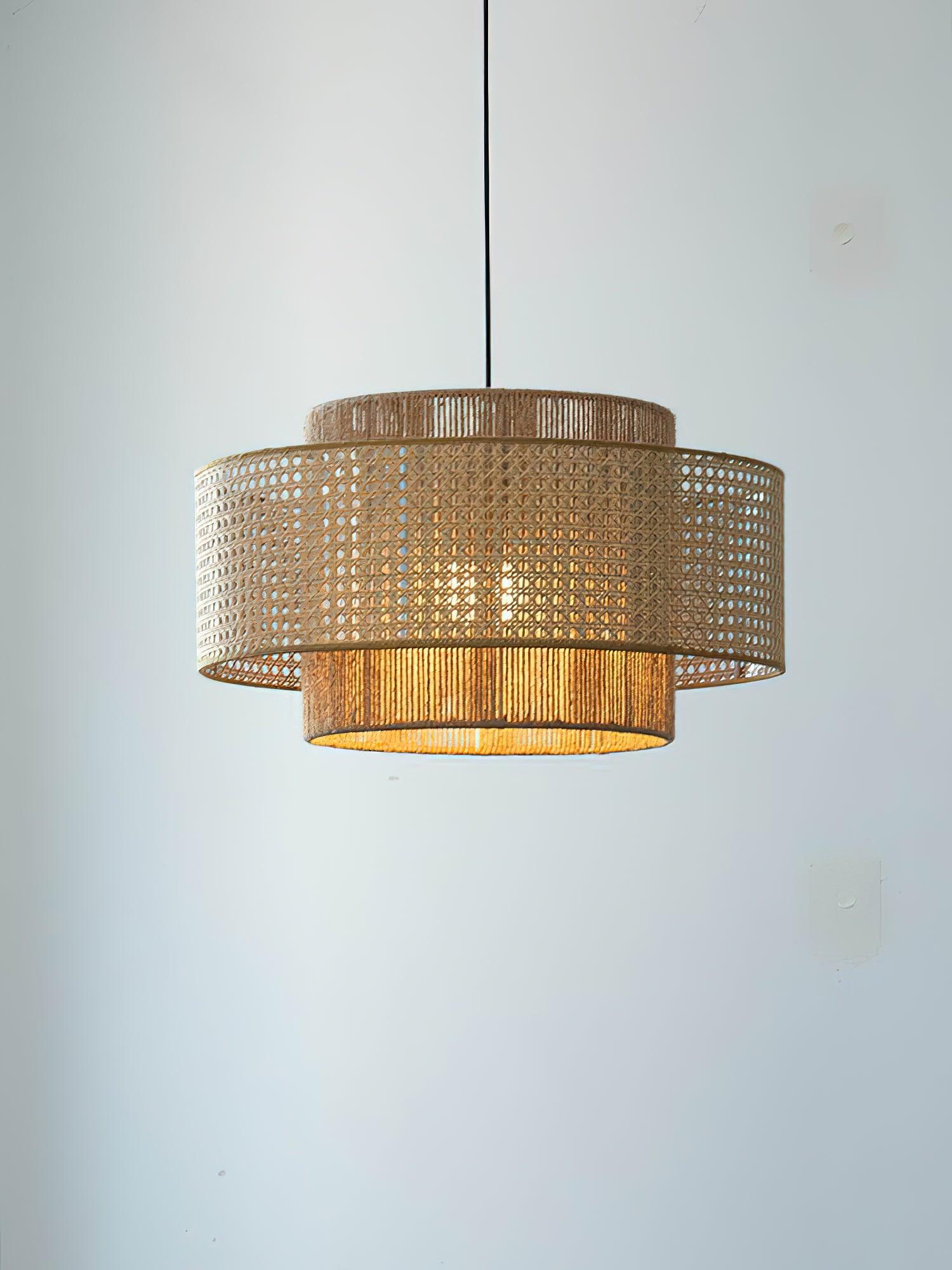 Ulshayra – Concentric Rattan Pendant Light