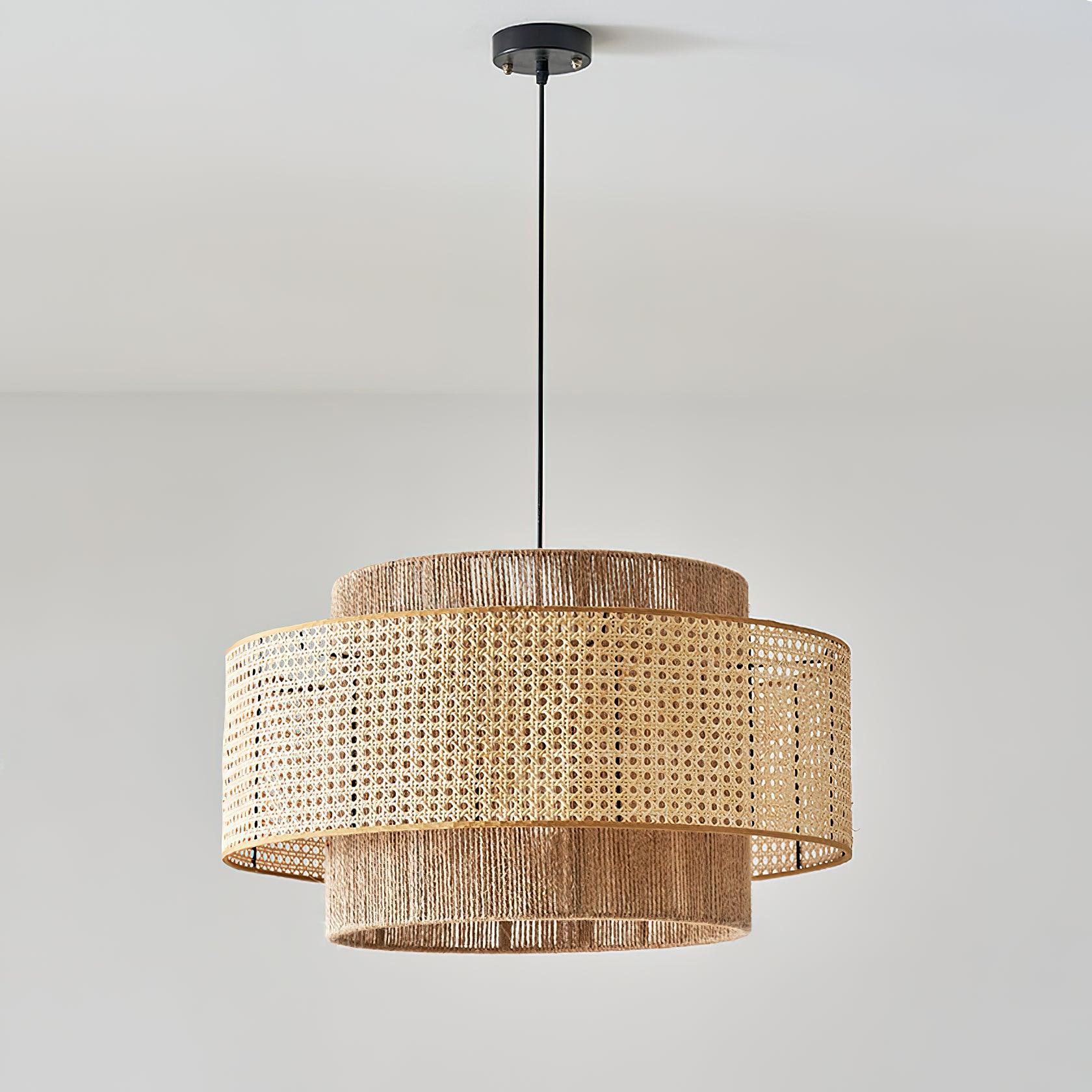 Ulshayra – Concentric Rattan Pendant Light