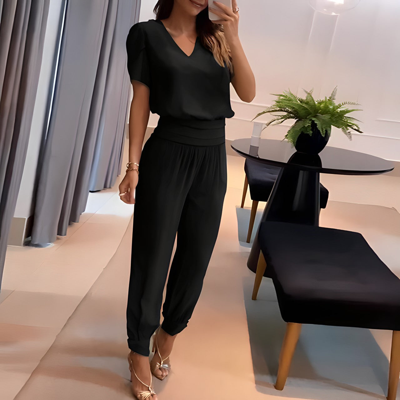 Galina - Stylish Shirt and Pants Set 
