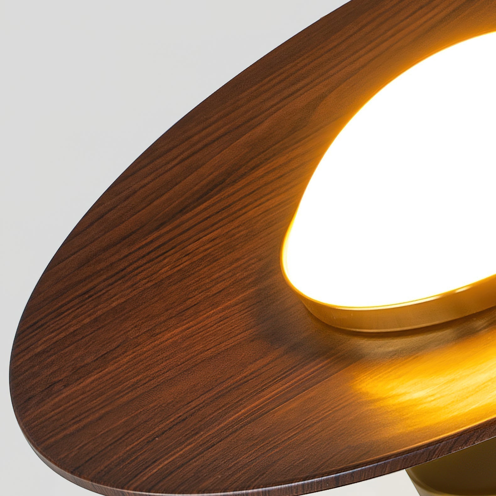 Cedora - Contemporary Flush Mount LED Ceiling Light Metal Frame Wood Accent 24cm
