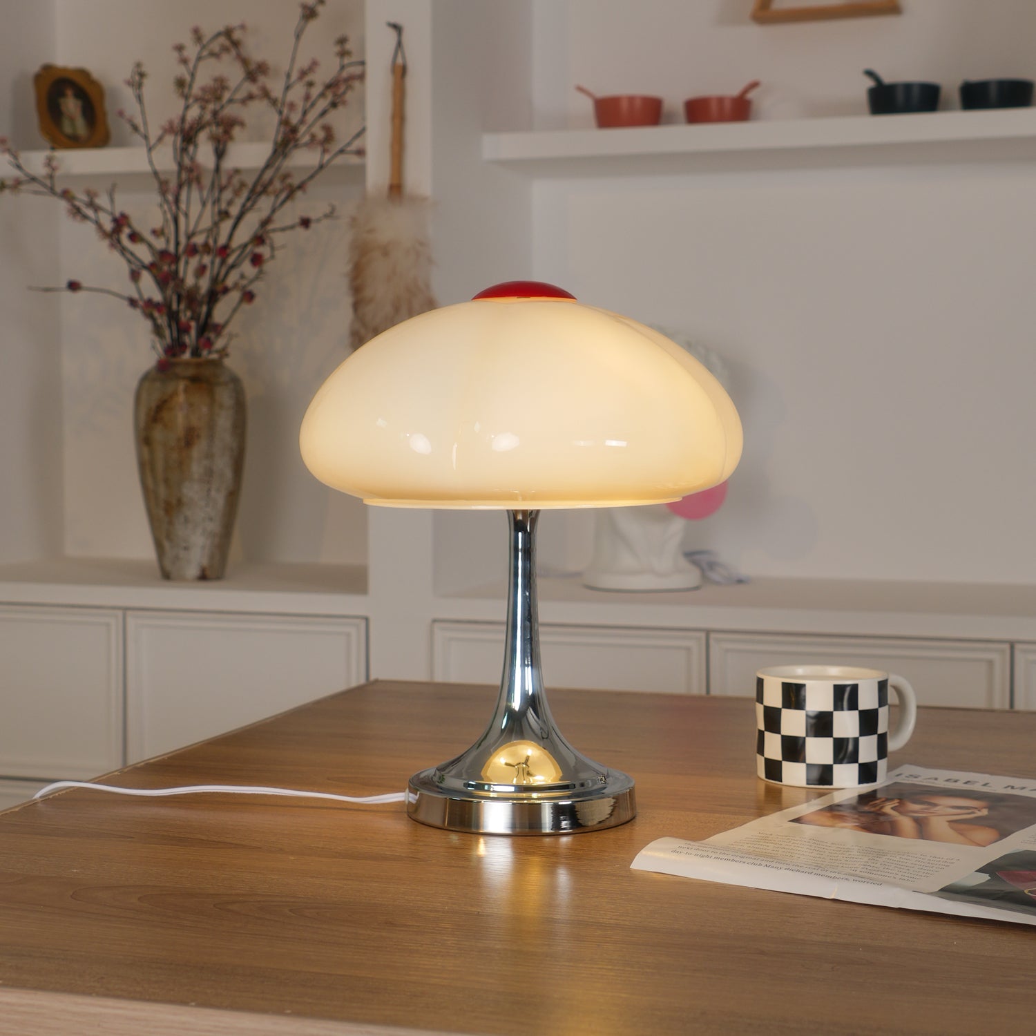 Lunari – Contemporary Table Lamp with Chrome Finish