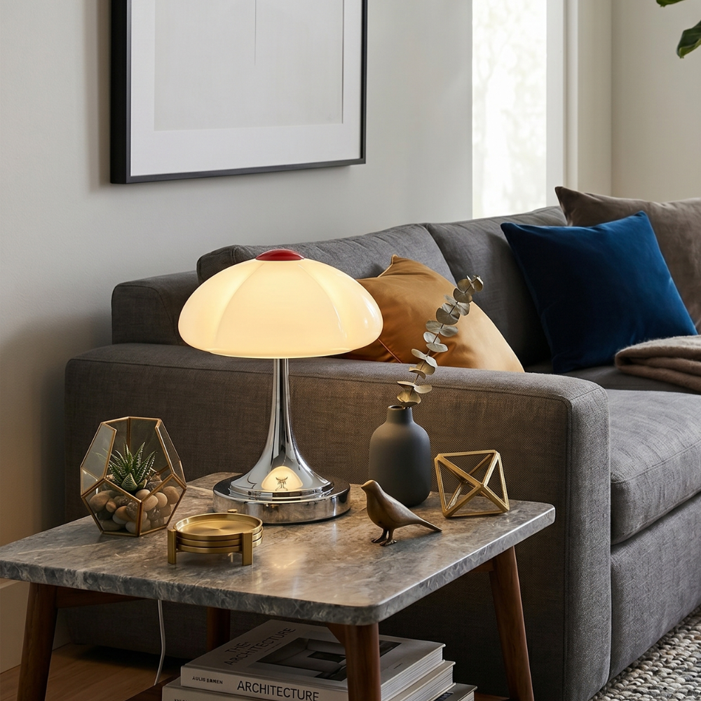 Lunari – Contemporary Table Lamp with Chrome Finish