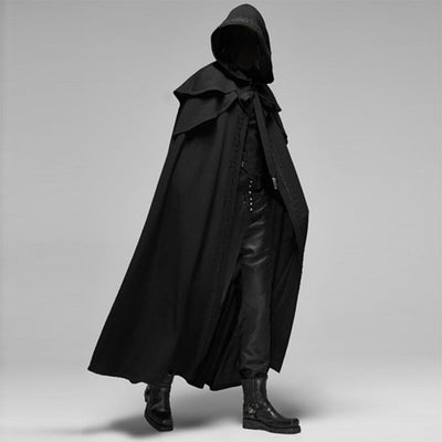 Gothic mantel met capuchon voor mannen - mystieke stijl