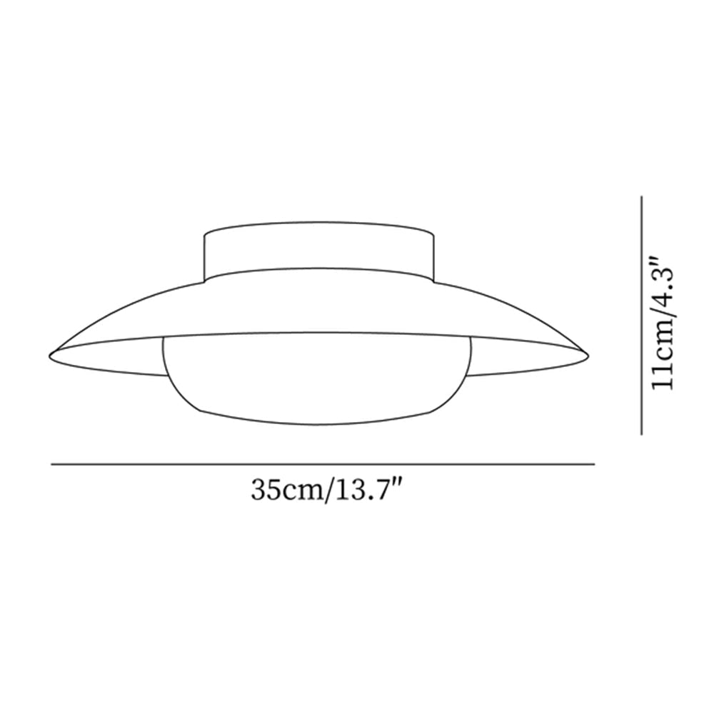 Veloura - Cream White Round Ceiling Light