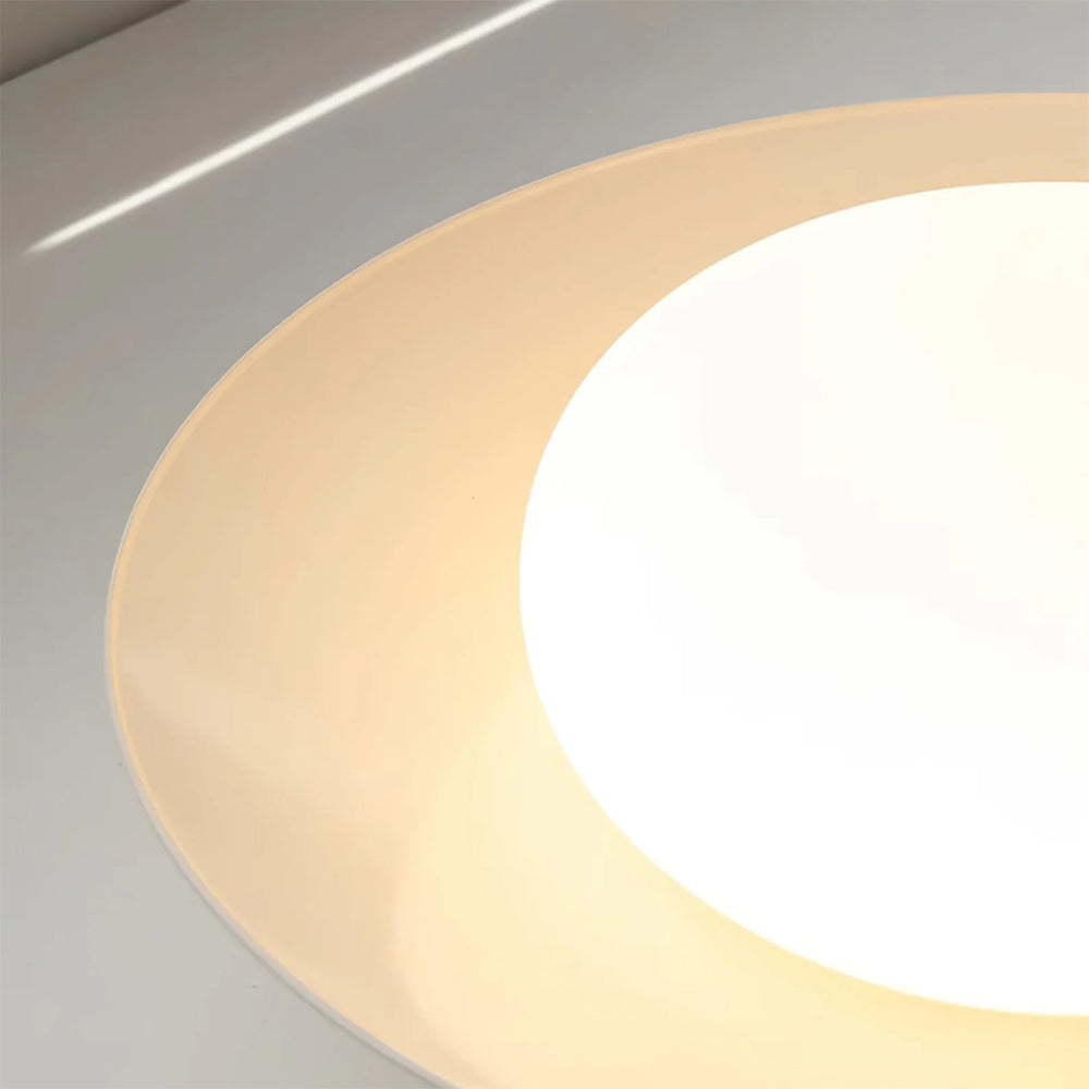 Veloura - Cream White Round Ceiling Light
