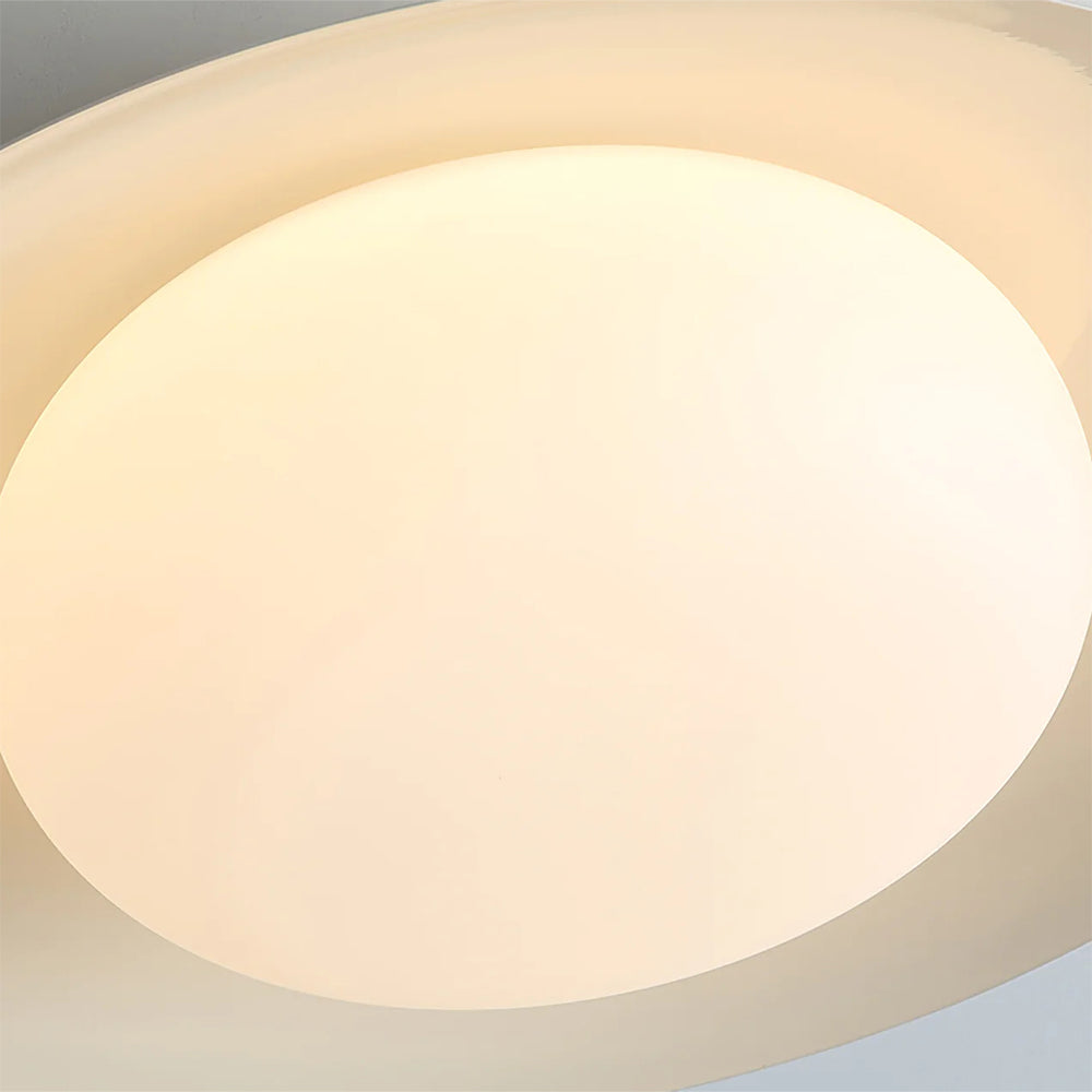 Veloura - Cream White Round Ceiling Light