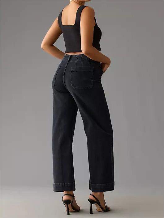 Chelsey - Stretchy Broek met Hoge Taille